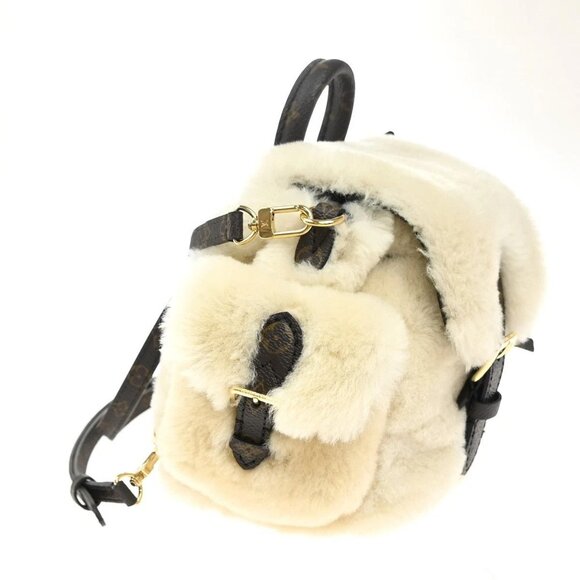 LOUIS VUITTON Nano Teddy Backpack Bag Monogram Shearling WE BN M11919 357RP006 - Picture 4 of 15
